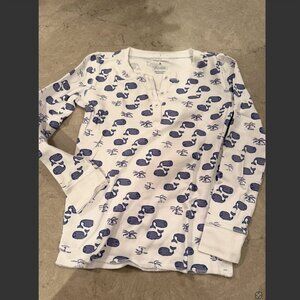 Roller Rabbit Kids size 8 Moby Pajamas Originals long sleeve whale print blue